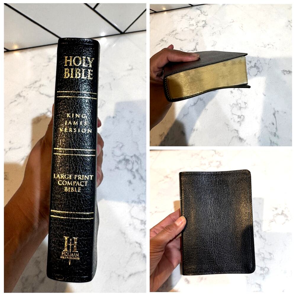 Holman King James Version Large Print Compact Bible faux textured leather black